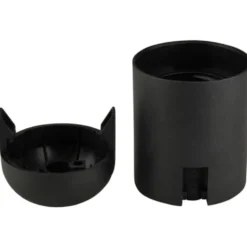 Lampen-Fassung Isolierstoff Glattmantel E27 schwarz