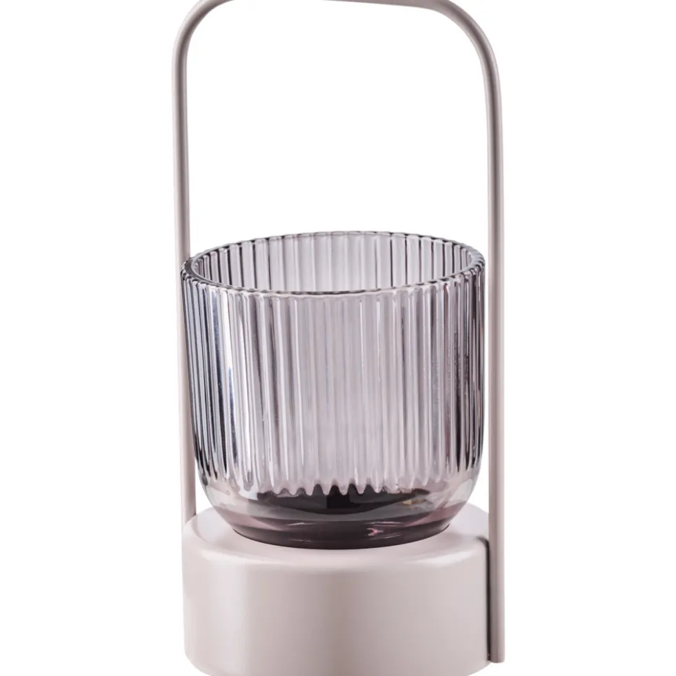 Laterne aus Metall und Glas - 4-fach sortiert
