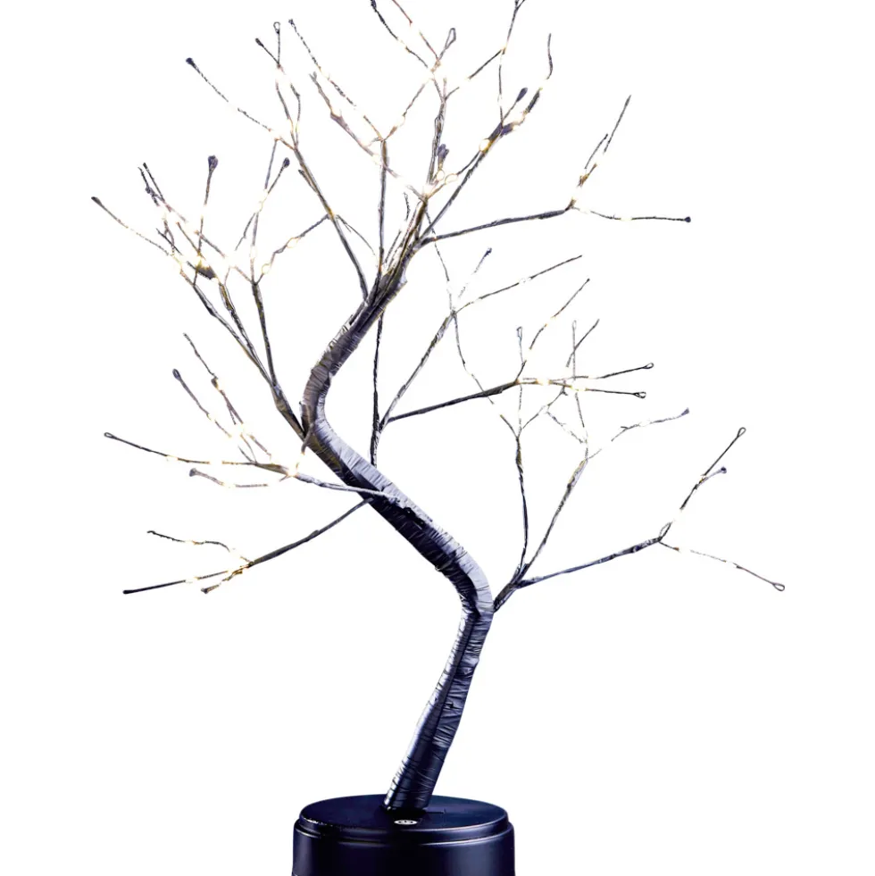 LED-Baum schwarz Bonsai-Design 108 LEDs in Schwarz