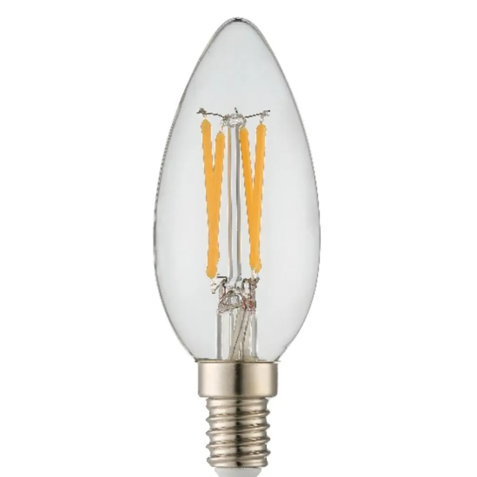 LED Filament Lampe 6 Watt in Kerzenform mit E14 Sockel