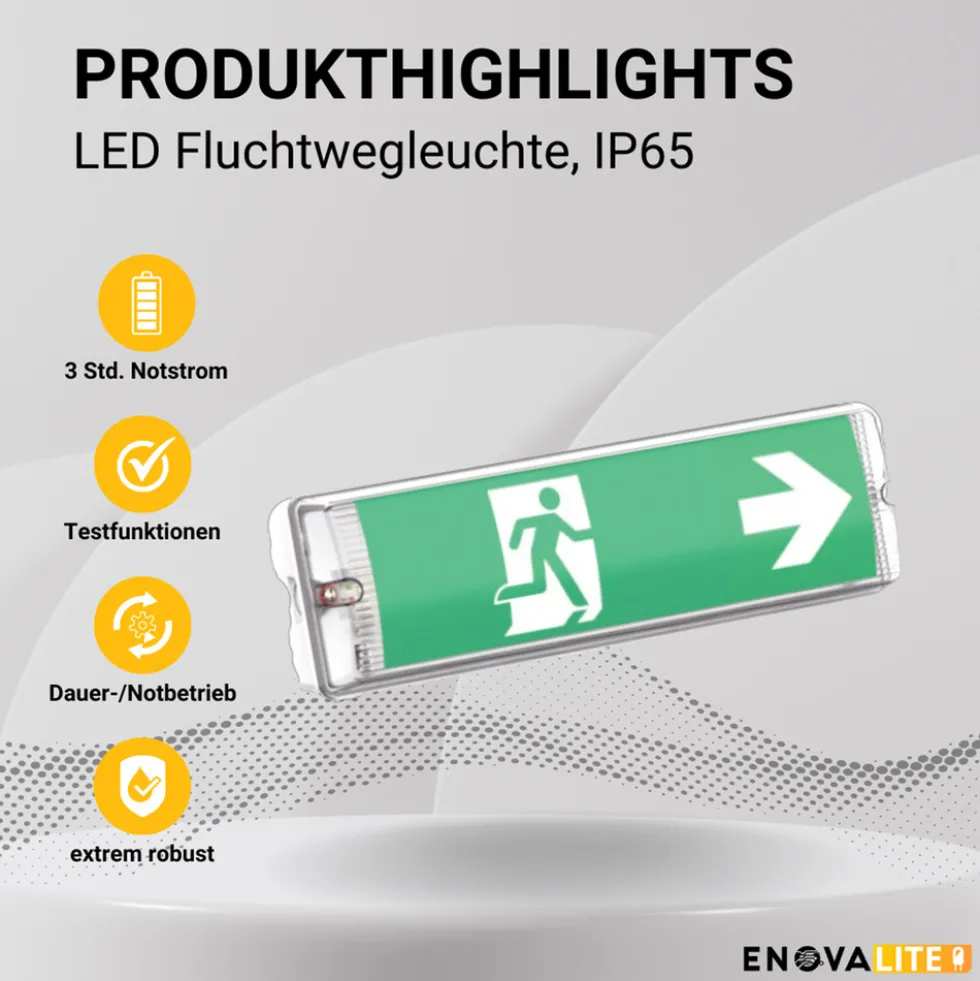 LED-Fluchtwegleuchte, 15er-Set