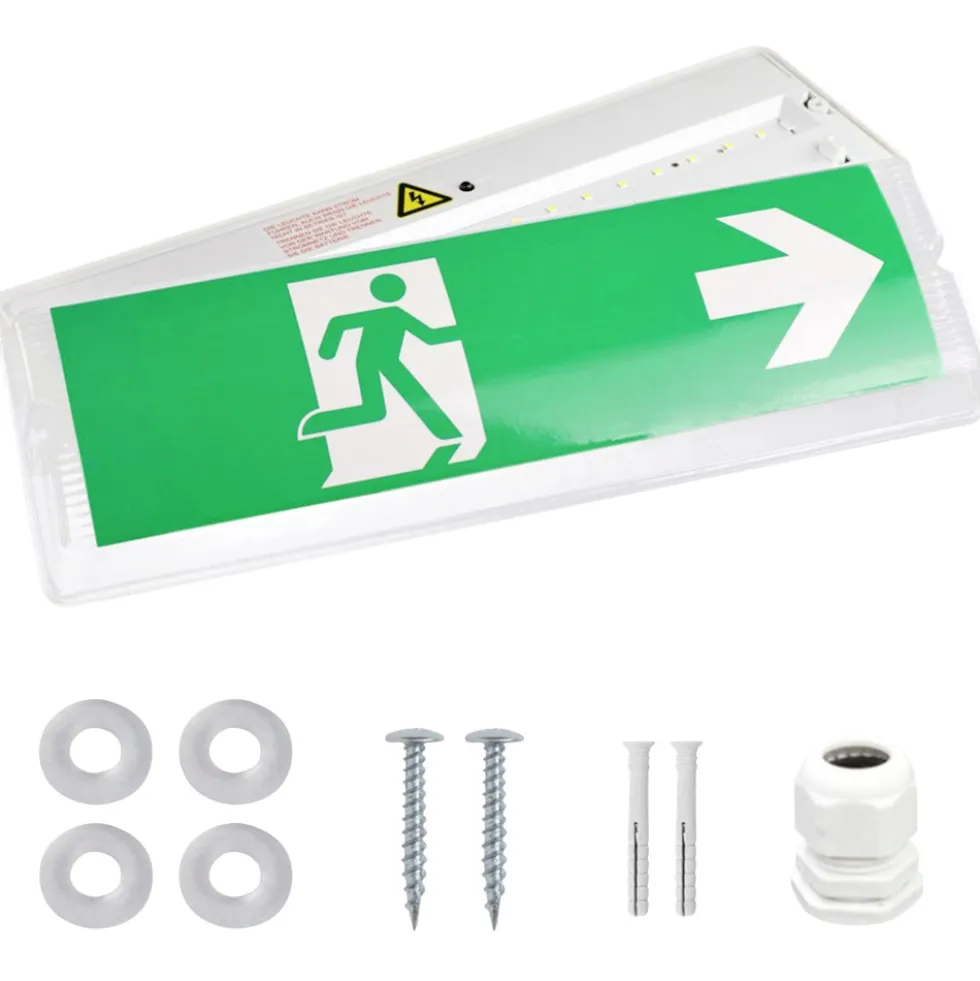 LED-Fluchtwegleuchte für die Wandmontage