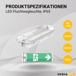 LED-Fluchtwegleuchte für die Wandmontage