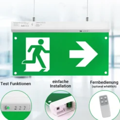 LED-Fluchtwegleuchte 4in1