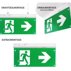 LED-Fluchtwegleuchte 4in1