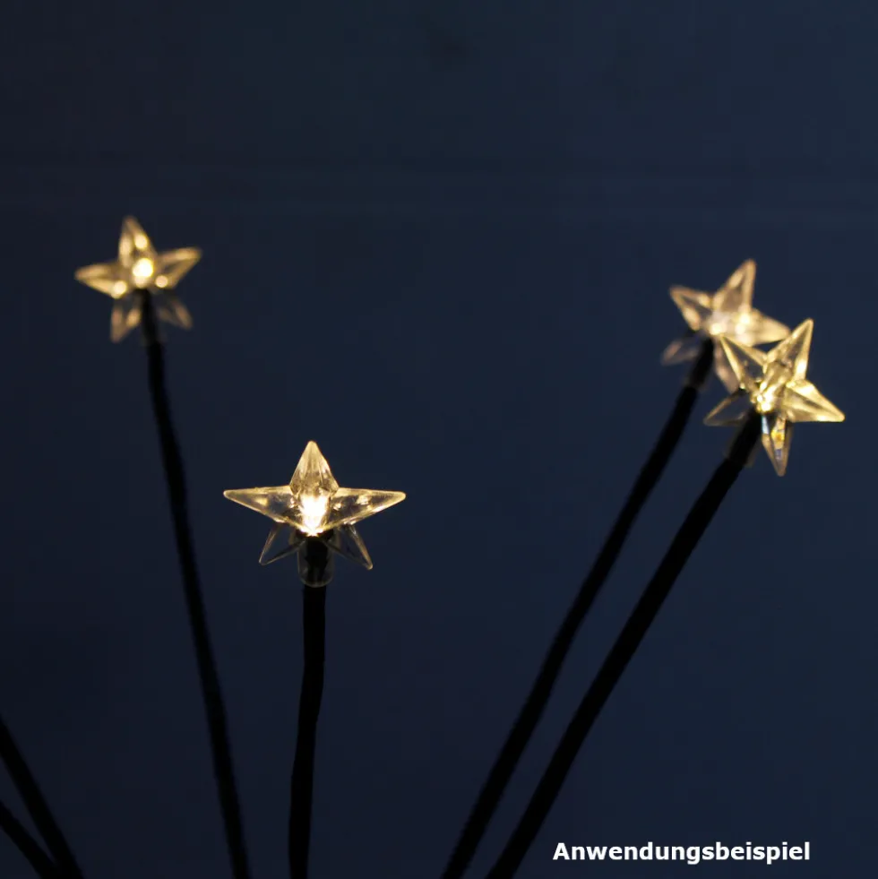 LED-Gartenbeleuchtung mit 6 Sternen, Timerfunktion und Erdspieß