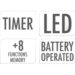 LED-Gartenstecker batteriebetrieben mit Timer