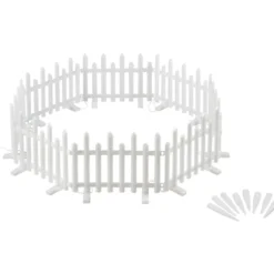 LED Gartenzaun 192 LEDs 8er Set Paneele Weiß