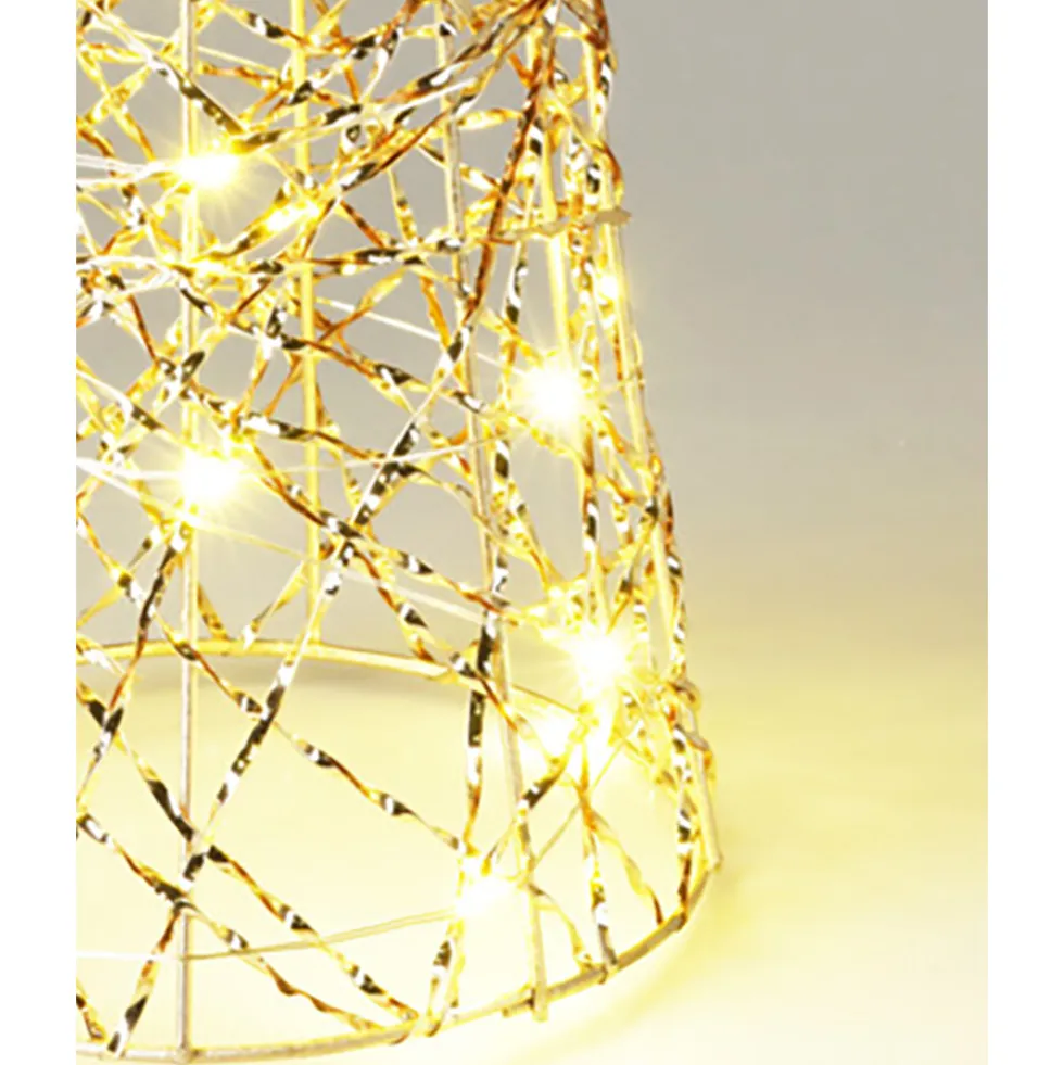 LED-Kegel 12 x 40cm goldfarben