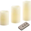 LED-Kerzen-Set 3-teilig mit Fernbedienung