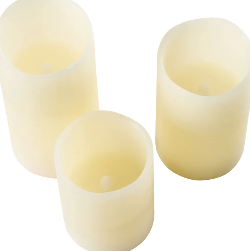 LED-Kerzen-Set 3-teilig mit Fernbedienung