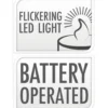 LED-Kerze Zuckerstange 29 cm