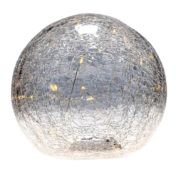 LED-Kugelleuchte Ø 15 cm aus Crashglas mit 14 LEDs