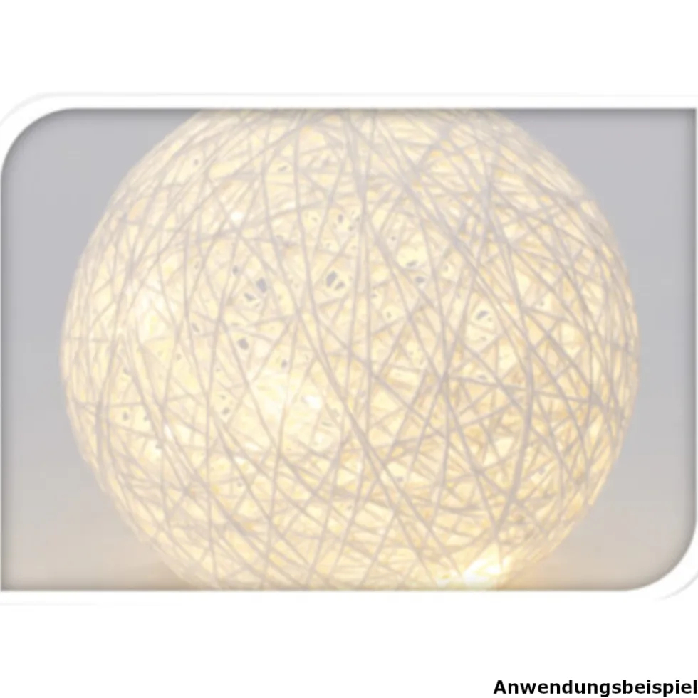 LED-Kugelleuchte 20 cm batteriebetrieben warmweiß
