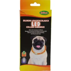 LED Leuchtschlauch Hundehalsband Silikon schwarz kürzbar