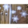 LED-Lichterkette batteriebetrieben mit 10 Schneeflocken