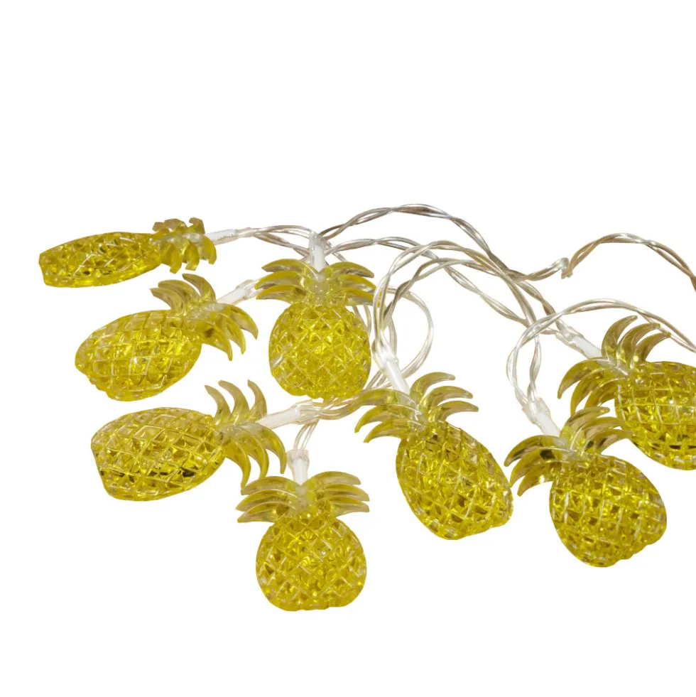 LED-Lichterkette 120 cm mit Ananasmotiv, 10 LEDs und Timerfunktion