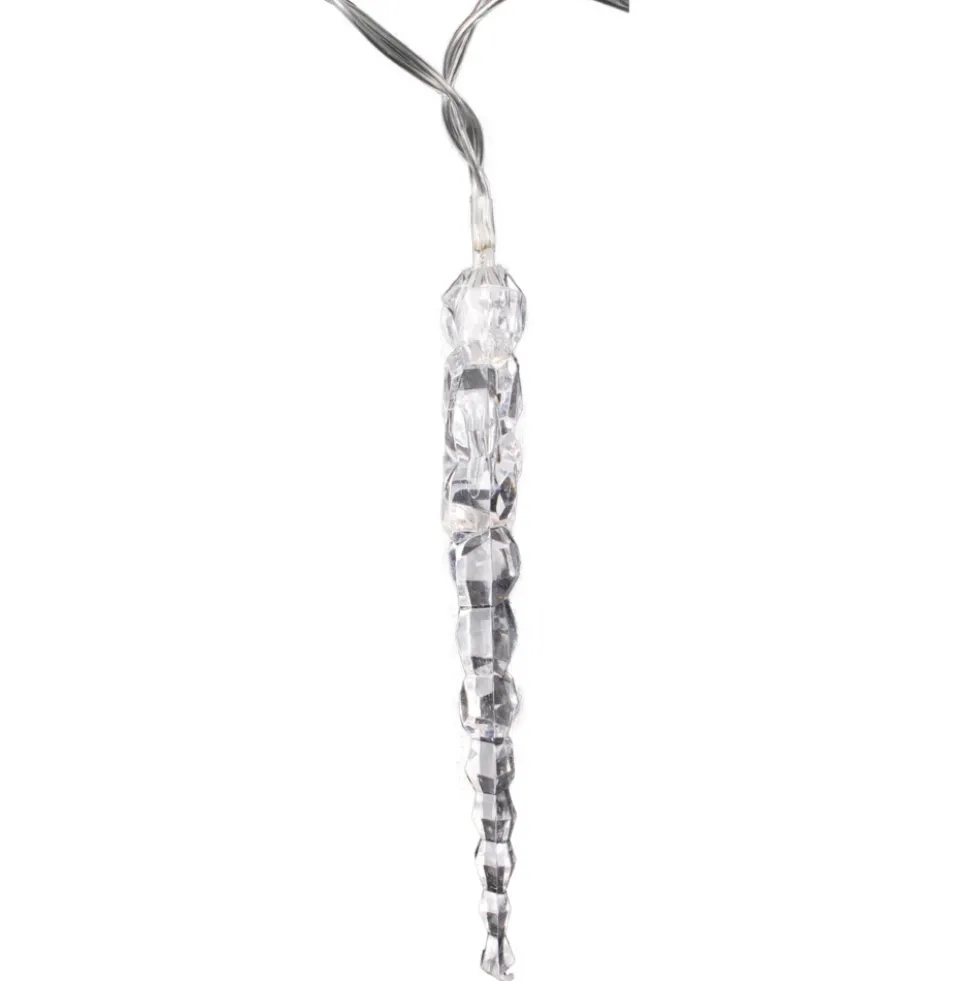 LED-Lichterkette 2,2 m mit 20 Eiszapfen und 20 LEDs