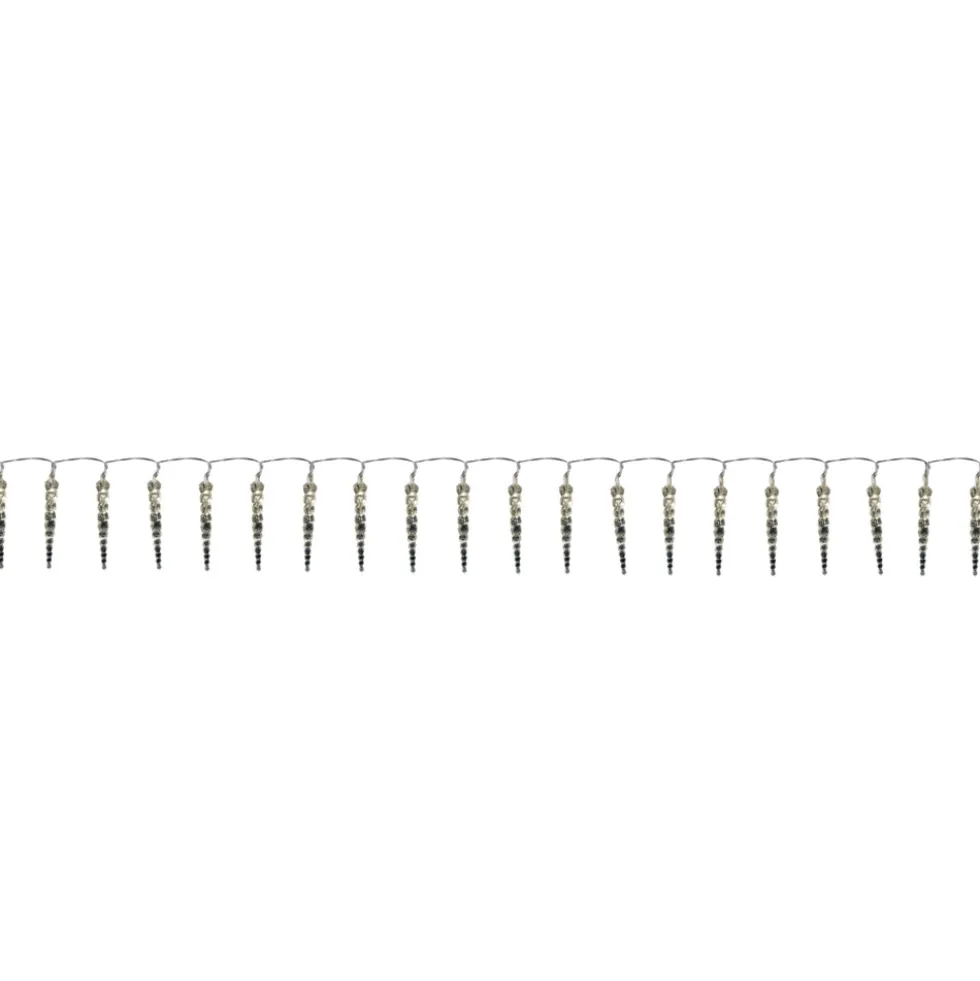 LED-Lichterkette 2,2 m mit 20 Eiszapfen und 20 LEDs