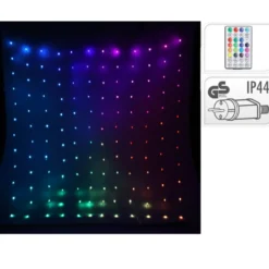 LED Lichtervorhang RGB 120 LEDs 300 x 60 cm IP 44