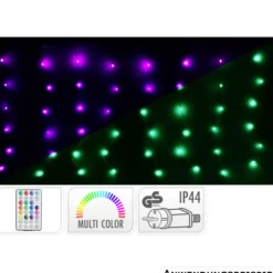 LED-Lichtervorhang RGB 240 LEDs 600 x 60 cm IP 44