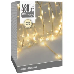 LED-Lichtschlauch 39 m mit 480 warmweißen LEDs für innen und außen