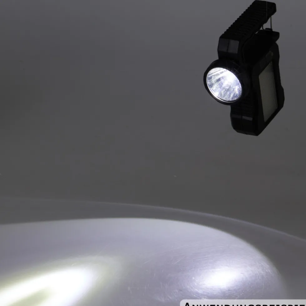 LED-Solar-Campinglampe mit USB-Aufladung