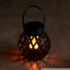 LED-Solar-Hängeleuchte mit Flammeneffekt
