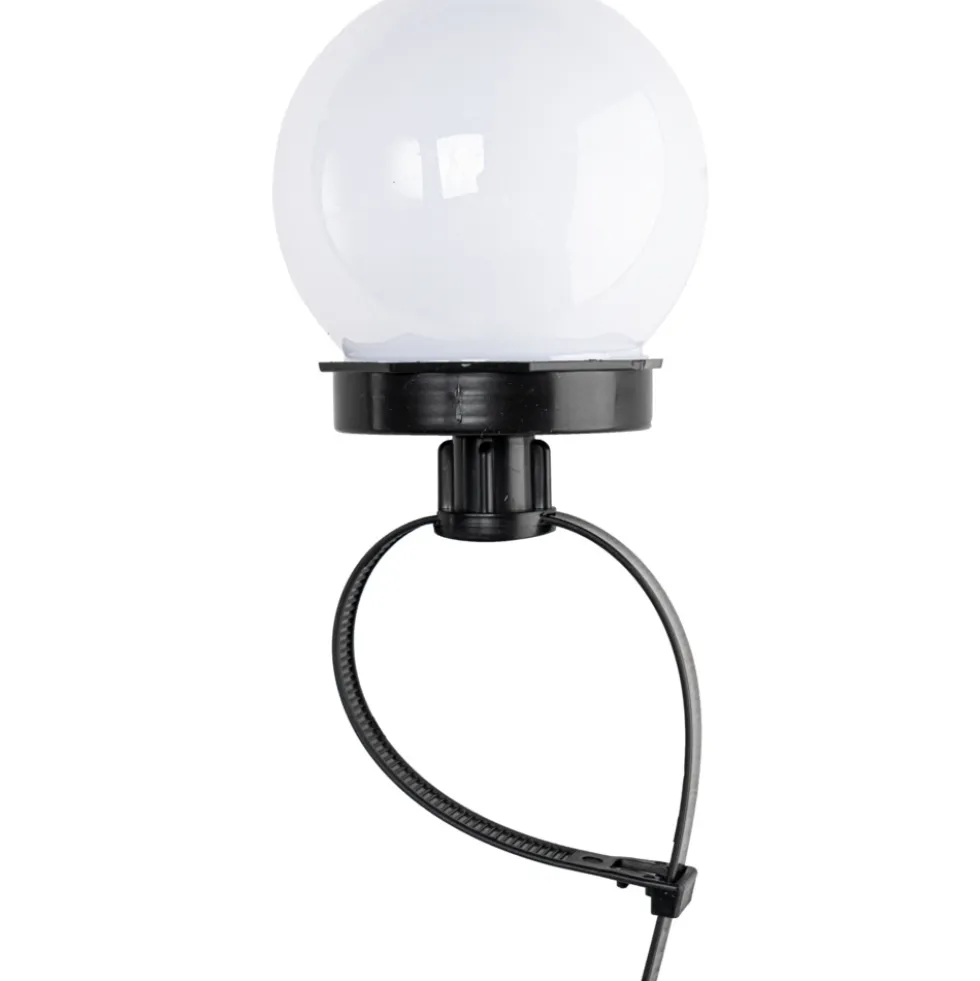 LED-Solarkugelleuchte Ø 10 cm mit Balkonhalterung