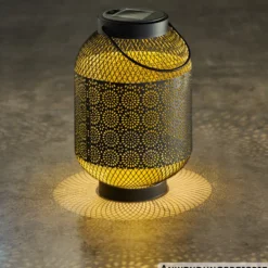 LED-Solar-Laterne aus Metall