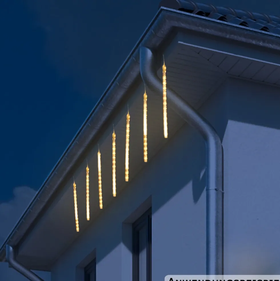 LED-Solar Lichterkette Meteor 192 LED warmweiß