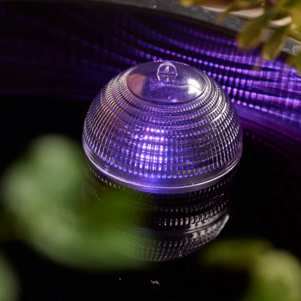 LED Solar Schwimmkugel Ø 8 cm aus Kunststoff mit Farbwechsel