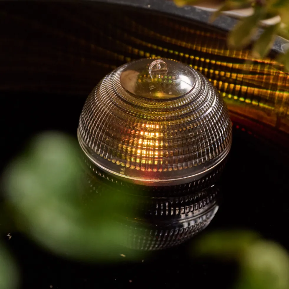 LED Solar Schwimmkugel Ø 8 cm aus Kunststoff mit Farbwechsel