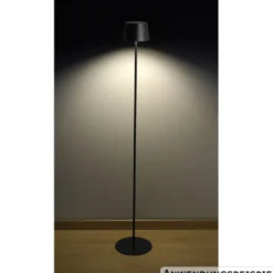 LED-Solar-Standleuchte 120 cm Metall schwarz