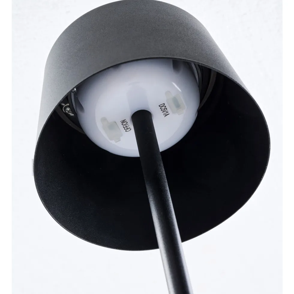 LED-Solar-Standleuchte 120 cm Metall schwarz