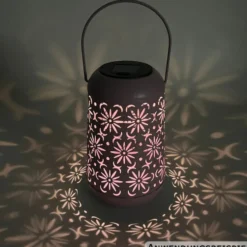 LED-Solar-Tischlampe "Mandela" rosa