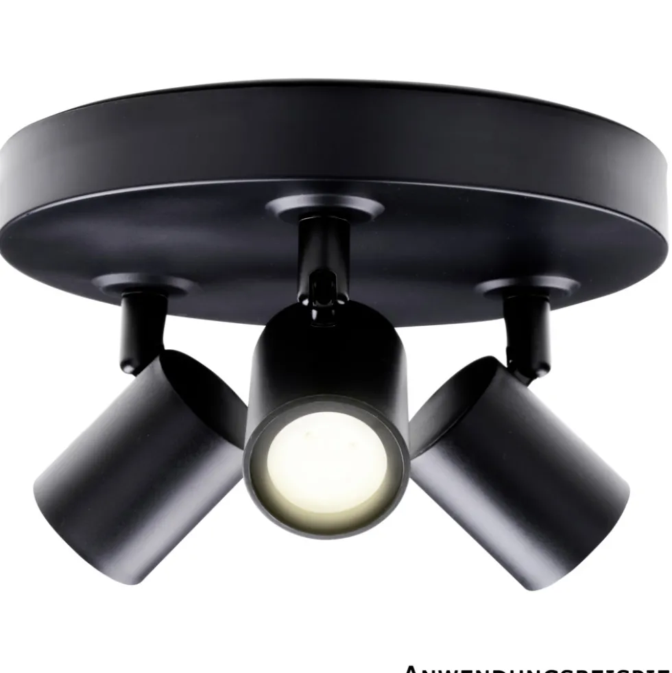 LED-Spot-Leuchte 3-flammig schwarz