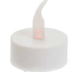 LED-Teelichter 4er Set weiß mit Flackereffekt