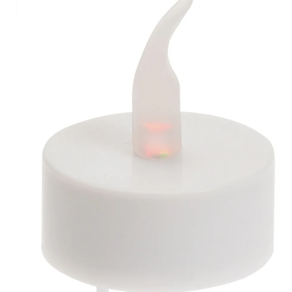 LED-Teelichter 4er Set weiß mit Flackereffekt