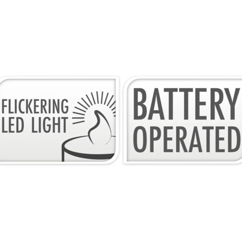 LED-Teelichter 4er Set weiß mit Flackereffekt