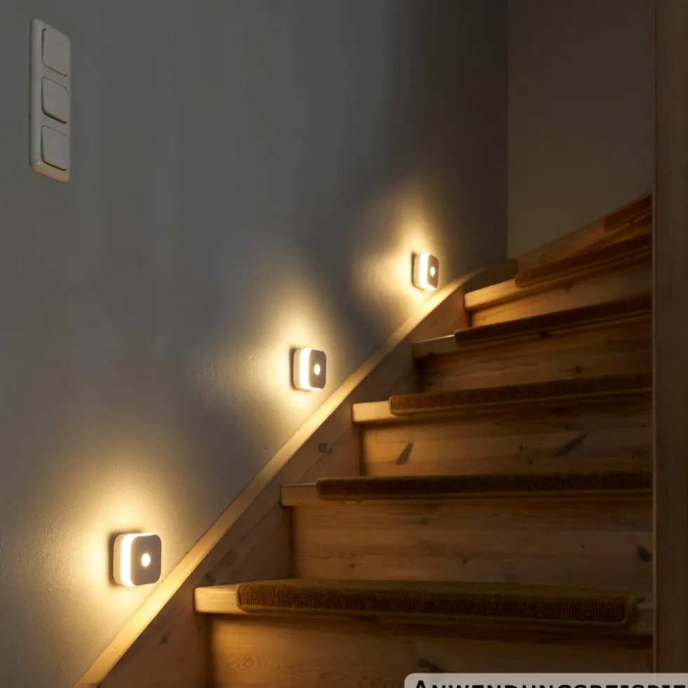 LED-Treppenlicht-Set 3-teilig batteriebetrieben