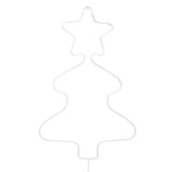 LED-Wanddekoration Neon Weihnachtsbaum mit 96 LEDs und Timerfunktion