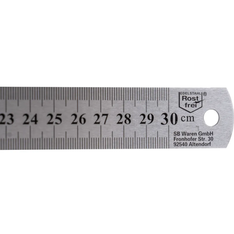 Lineal 30 cm aus rostfreiem Edelstahl