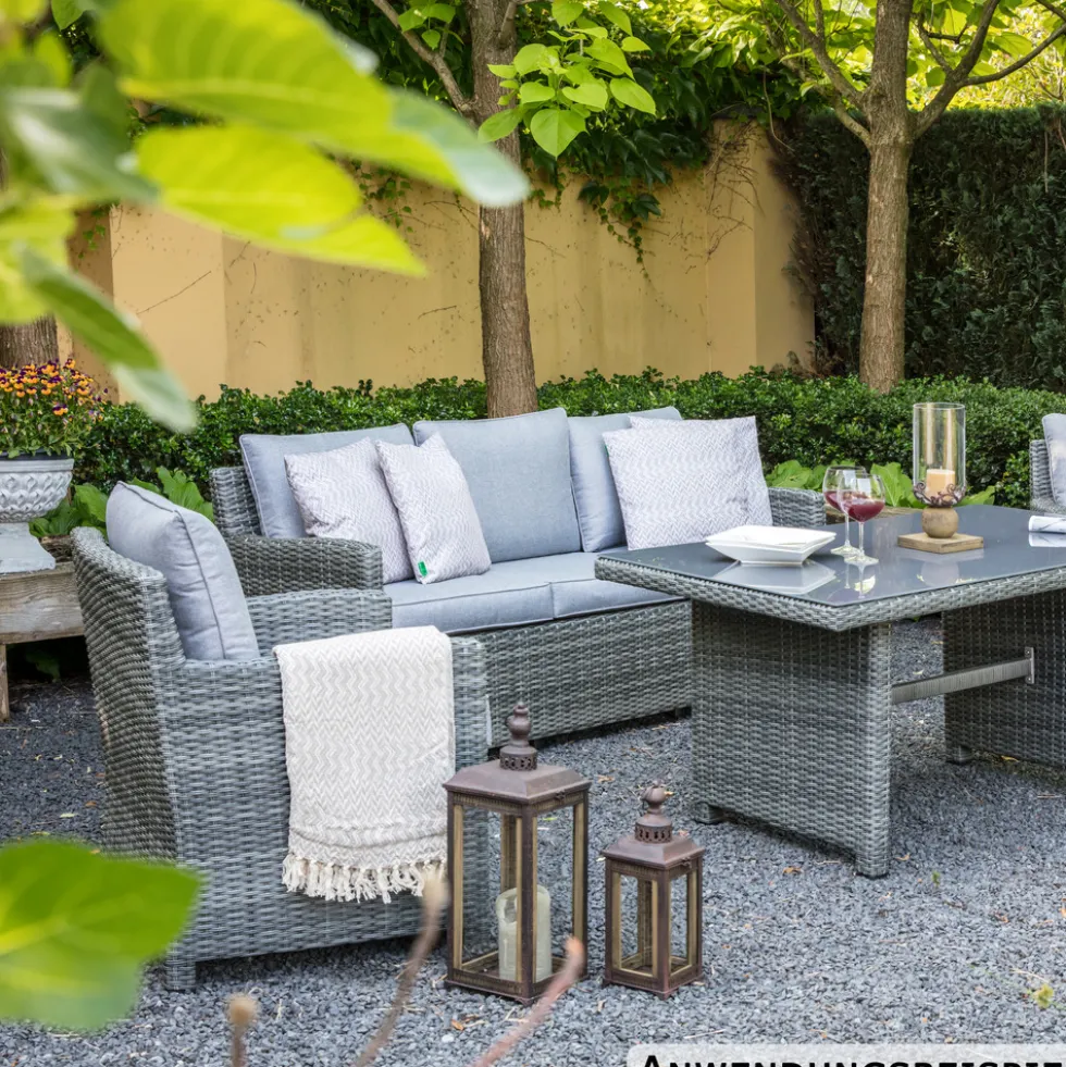 Lounge-Set Dining "Jive Rock" 4-teilig, 5-Sitzer mit Tisch und Sofas