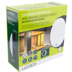 Luceco LED-Außenleuchte rund mit Bewegungsmelder