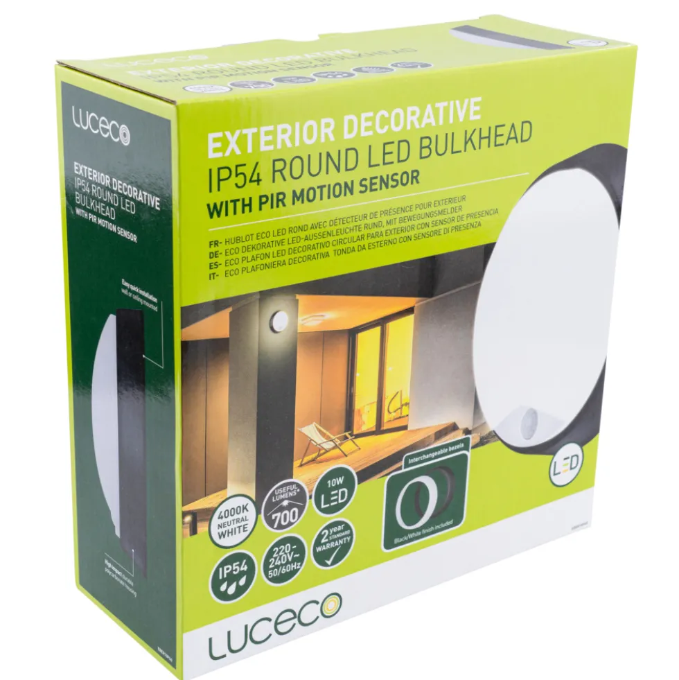 Luceco LED-Außenleuchte rund mit Bewegungsmelder