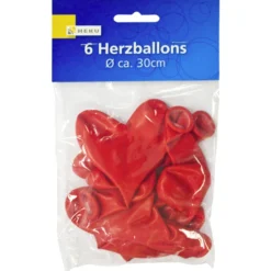 Luftballon Herzform 6 Stück