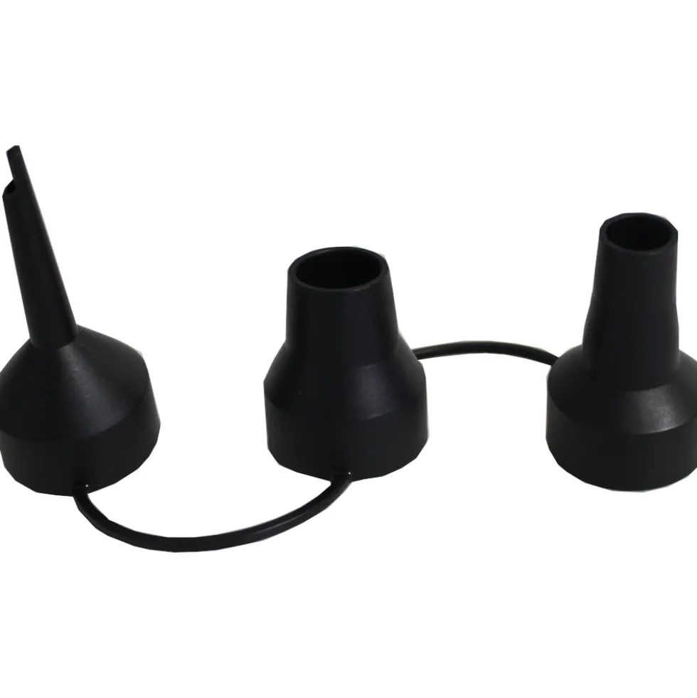 Luftpumpe elektrisch 230 V aus Kunststoff mit drei Adapter