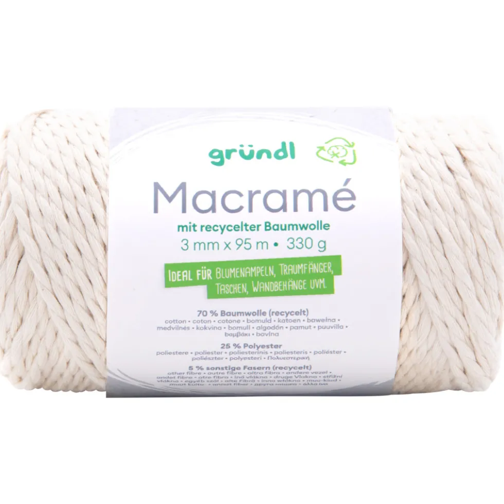 Macramé Garn 330 g natur