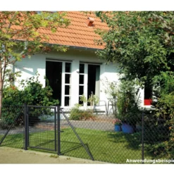 Maschendrahtzaun-Set anthrazit 25 m x 100 cm zum Einbetonieren